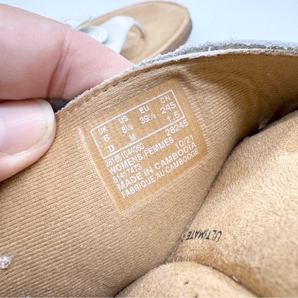 Clarks Womens Brynn Leather Platform Flat Comfort Sandals White Size 8.5 Minimal - Picture 11 of 11